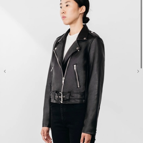 Laer Shrunken Moto Leather Jacket - Picture 4 of 10